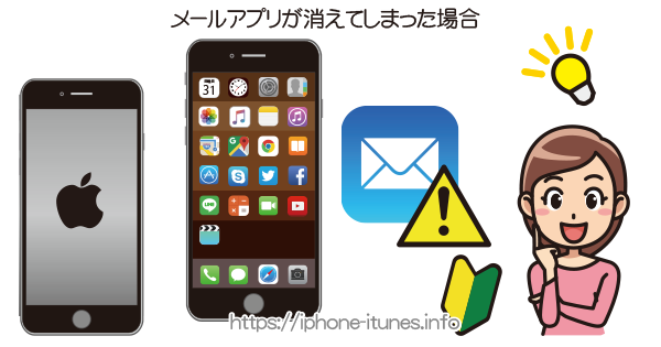 メールアプリが無くなった時の対処 Iphoneの使い方