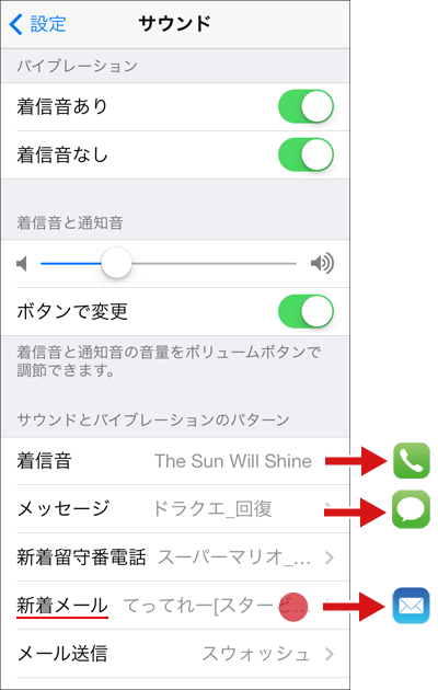 Iphoneのメール着信音を変更する方法 手順