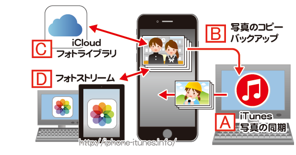 Iphoneの写真のコピーとバックアップの方法の違いについて