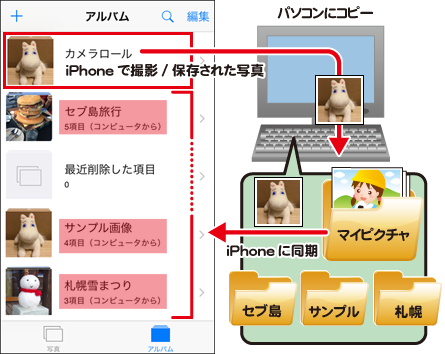 Iphoneの写真のコピーとバックアップの方法の違いについて