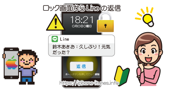 ロック画面からlineを返信 Lineの使い方